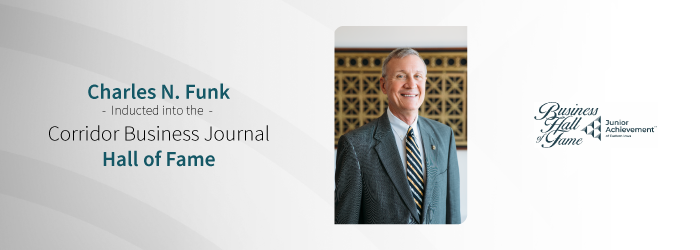 Charles N. Funk Inducted into Corridor Business Journal Hall of Fame