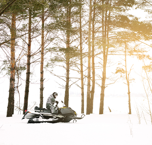rides on 4-wheeler on dusty road