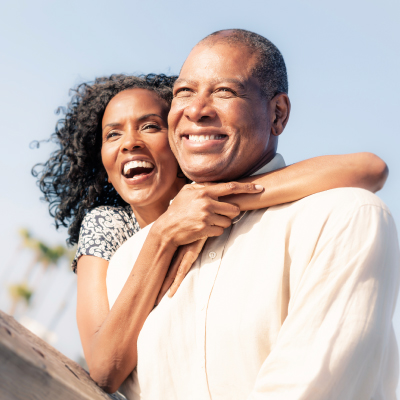 middle age couple smiling